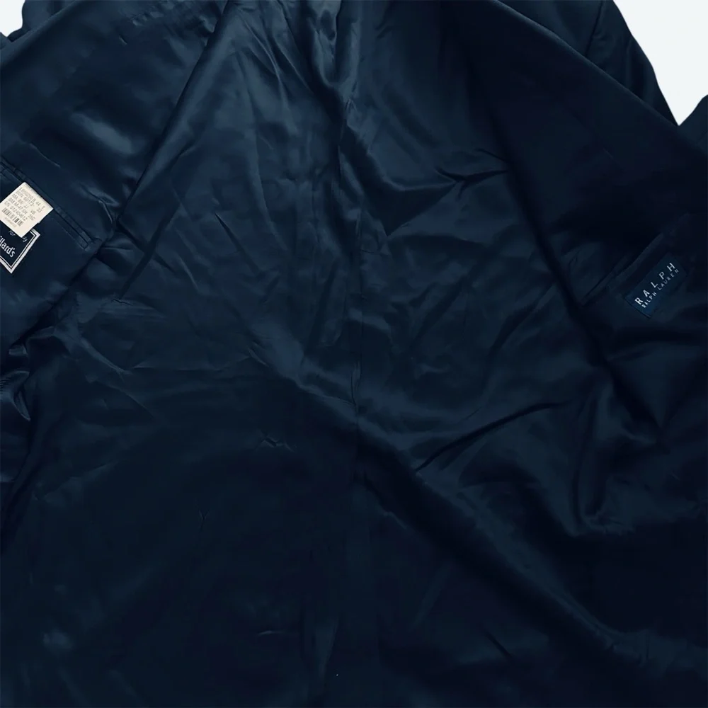 Ralph Lauren 44 Tall Navy Wool Cashmere Blazer Sport Coat 2 Button
